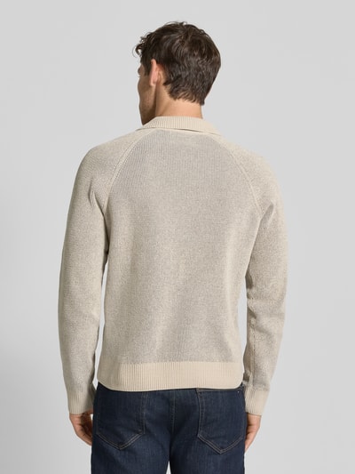 JAKE*S STUDIO MEN Gebreide pullover met polokraag Ecru - 5