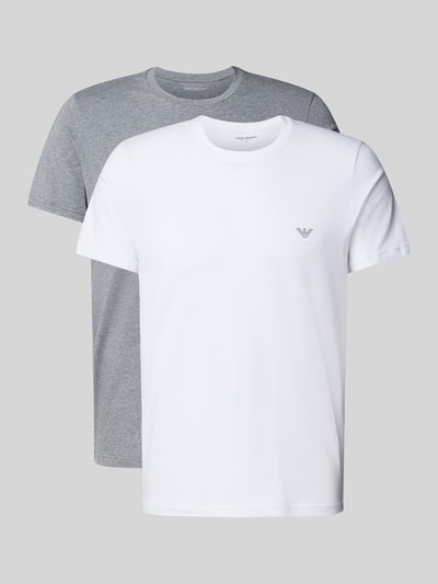 Emporio Armani T-Shirt mit Label-Print Mittelgrau 1