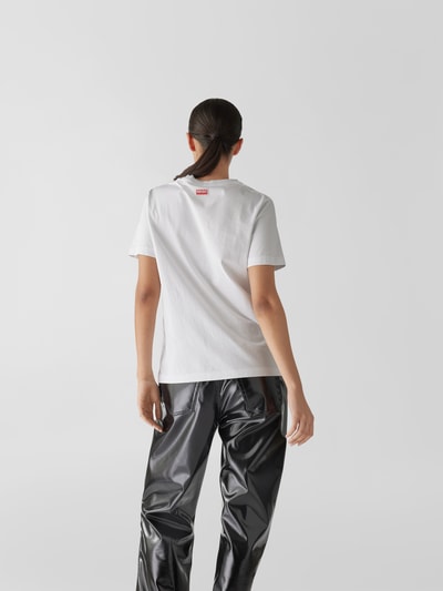 Kenzo T-Shirt mit geripptem Rundhalsausschnitt Weiß 5
