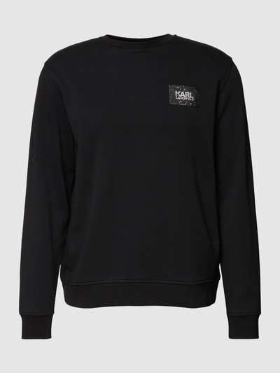 Karl Lagerfeld Sweatshirt mit Label-Patch Black 2