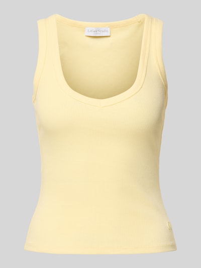 LeGer by Lena Gercke Tanktop mit gerippten Abschlüssen Modell 'Kaili' Hellgelb 2
