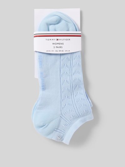 Produktfoto, Sneaker-Sokken aus Lyocell-Mix im 2er-Pack von Tommy Hilfiger, look: effen, labelprint, elastische boord, jersey-stretch, materiaalverwerking: lyocellmix, set van 2
