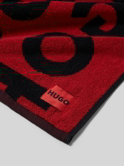 HUGO Handtuch mit Label-Print Modell 'MONOGRAM' Black 3