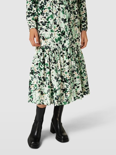 Soaked in Luxury Blousejurk met all-over motief, model 'Crishell' Groen - 3