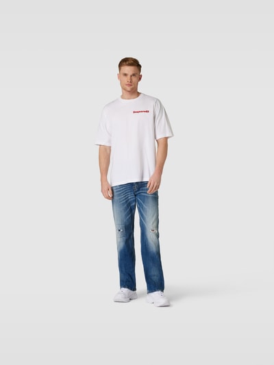 Dsquared2 Straight Fit Jeans im Used-Look Blau 1