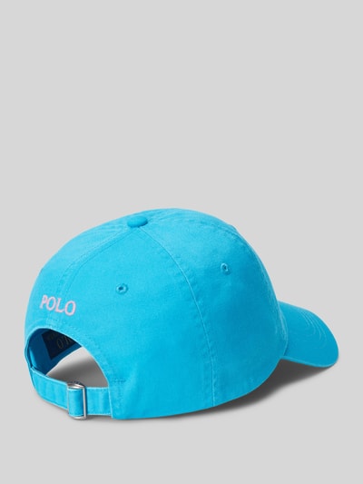 Produktfoto, Czapka z daszkiem z czystej bawełny od Polo Ralph Lauren, efekt: jednolity kolor, detal z logo, otwory wentylacyjne, usztywniany daszek, regulowane zapięcie na pasek, materiał: bawełna