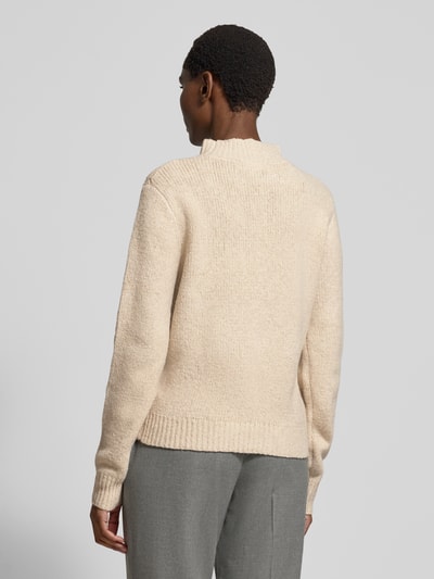 GUIDO MARIA KRETSCHMER WOMAN Sweter z dzianiny o kroju regular fit ze stójką model ‘DAKOTA’ Beżowy 5