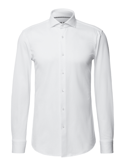 BOSS Slim Fit Slim Fit Business-Hemd mit Strukturmuster Weiss 2