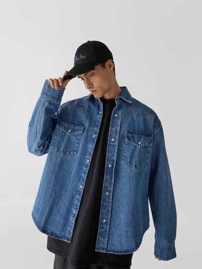 Blue Sky Inn Basecap mit kontrastivem Label-Stitching Black 1