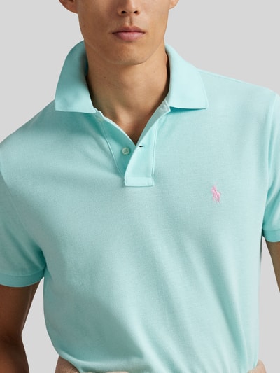 Polo Ralph Lauren Slim fit Poloshirt van puur katoen Aquablauw - 3