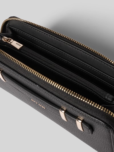 Guess Portemonnaie mit Label-Detail Modell 'GREGORIA' Black 3