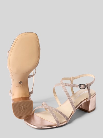 Tamaris Sandalen in Samt-Optik  Rose Gold 4
