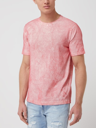 DONDUP T-shirt z efektem batiku  Koralowy 4
