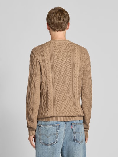 Tommy Jeans Regular Fit Strickpullover aus reiner Baumwolle Beige 5