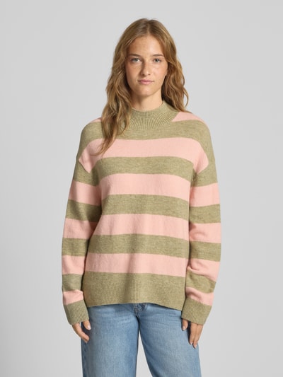 Marc O'Polo Denim Regular fit gebreide pullover van scheerwolmix Rosé - 4