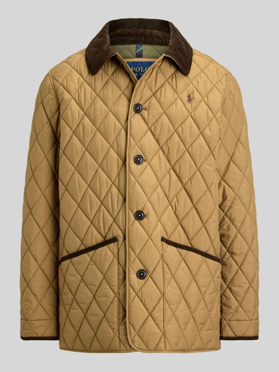 Polo Ralph Lauren Regular Fit Steppjacke mit Cord Umlegekragen Mittelbraun 2