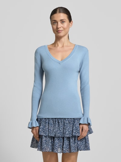 MICHAEL Michael Kors Sweter o kroju slim fit z mieszanki wełny Jasnoniebieski 4