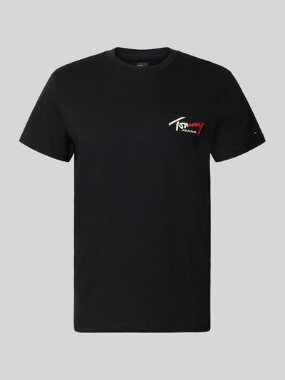 Tommy Jeans Slim Fit T-Shirt aus reiner Baumwolle Black 2