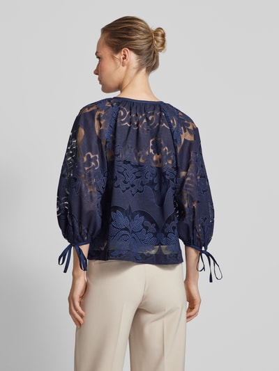 Ted Baker Bluse mit Schnürung Modell 'BACINA' Dunkelblau 5