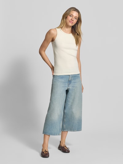 MOS MOSH Tanktop met logostitching model 'Ara' Offwhite - 1