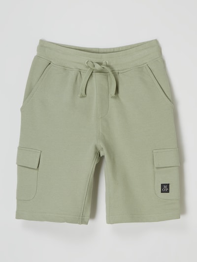 Marc O'Polo Sweatshorts met cargozakken  Rietgroen - 1