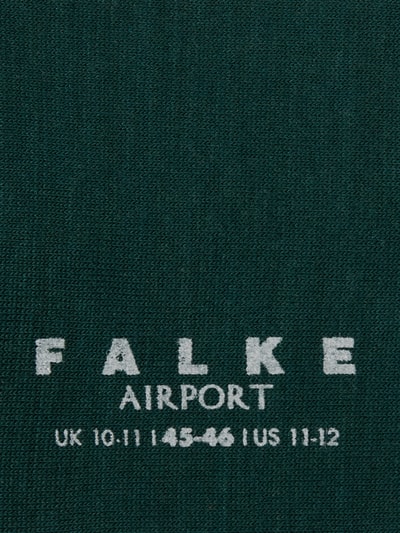 Falke Sokken van scheerwolmix, model 'Airport Sock' Donkergroen - 2