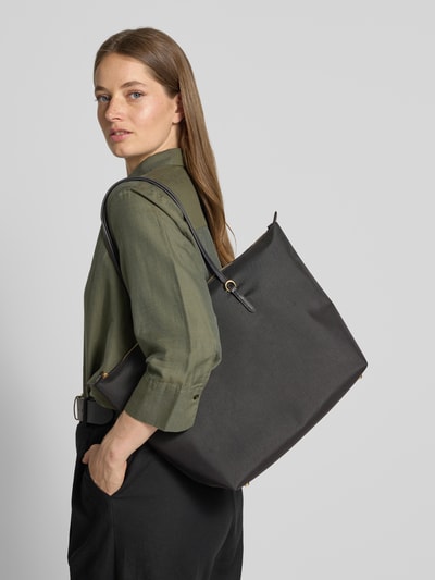 Lauren Ralph Lauren Shopper aus Leder mit Label-Applikation Modell 'KARLY' Black 1