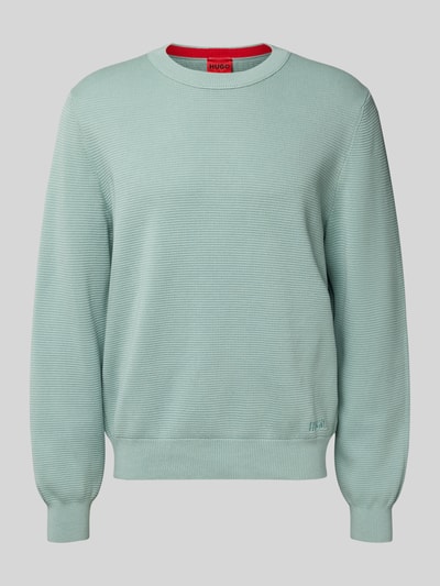 HUGO Loose fit gebreide pullover van puur katoen, model 'SAN CELLY' Mintgroen - 2