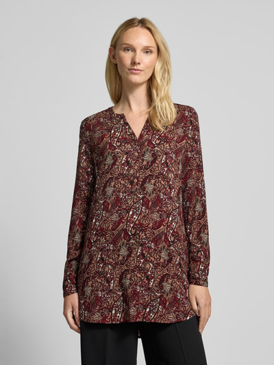 Christian Berg Woman Bluse aus Viskose mit Knopfleiste Taupe 4