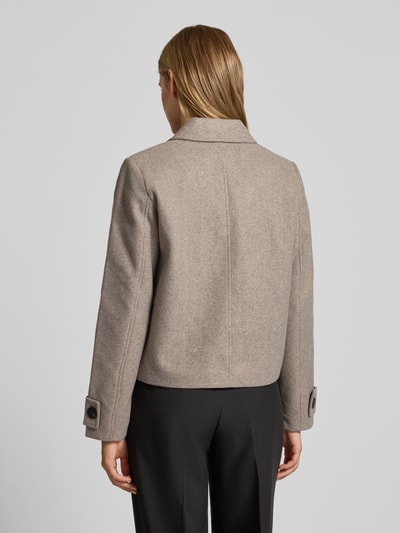 Only Krótki trencz z kołnierzem z połami model ‘FREJA LIFE’ Szarobrązowy 5