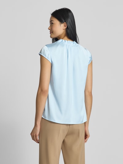 comma Slim Fit Blusenshirt mit Schlüsselloch-Ausschnitt Bleu 5