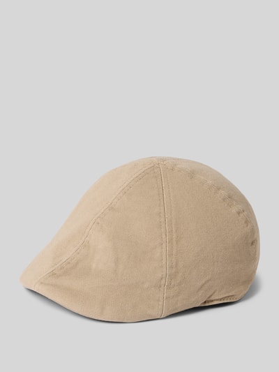 Produktfoto, Schiebermütze in Denim-Optik von Müller Headwear aus bawełna, zaokrąglony krój, częściowo elastyczny pas, tkanina stylizowana na denim