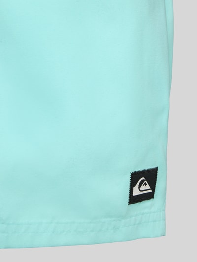 Quiksilver Zwembroek met labeldetail en elastische band Turquoise - 2