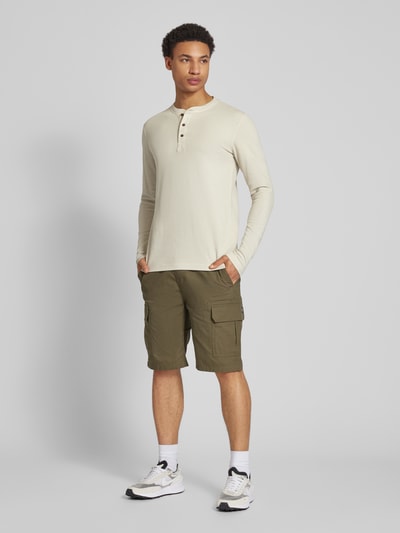 Superdry Shirt met lange mouwen en serafinohals Offwhite gemêleerd - 1