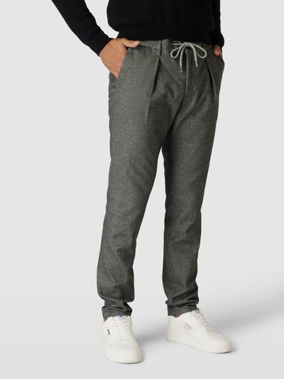 Profuomo Chino met bandplooien Antraciet - 4