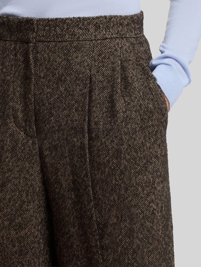 BOSS Weite Hose mit Woll-Anteil Modell 'Tianara' Beige 3