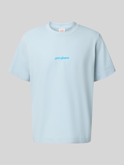 Selected Homme Oversized T-Shirt aus reiner Baumwolle Modell 'ELIAS' Hellblau 2