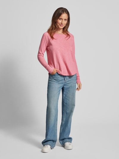 Rich & Royal Longsleeve mit U-Boot-Ausschnitt Rosa 1