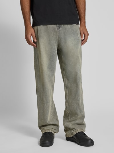 Don´t Waste Culture Wide Fit Jeans mit gelegten Falten Modell 'Ysolde' Hellgrau 4