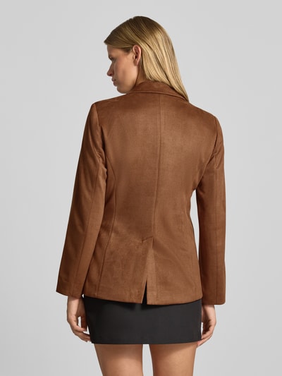 ONLY Taliowany krótki żakiet z kołnierzem z połami model 'ADDI' Camel 5