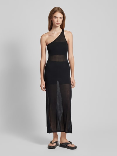 Calvin Klein Underwear Midi-jurk met one shoulder-band Zwart - 4