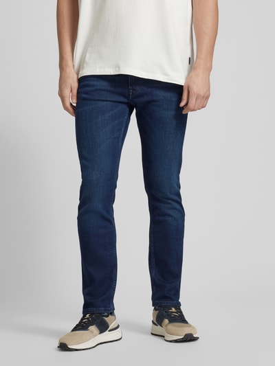 BOSS Orange Slim fit jeans met labeldetail, model 'DELAWARE' Jeansblauw - 4