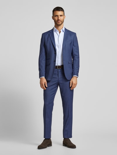 Jake*s Slim fit zakelijk overhemd met kentkraag Bleu - 1