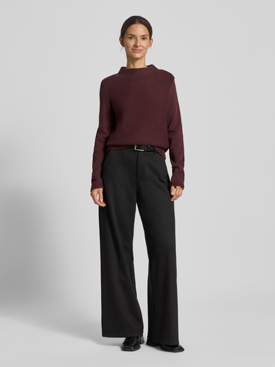 Marc O'Polo Regular fit gebreide pullover van zuiver katoen Bordeaux - 1