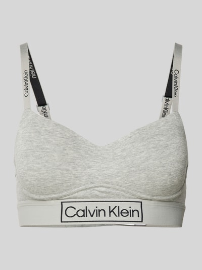 Calvin Klein Underwear BH mit Label-Details und Hakenverschluss Silber Melange 1