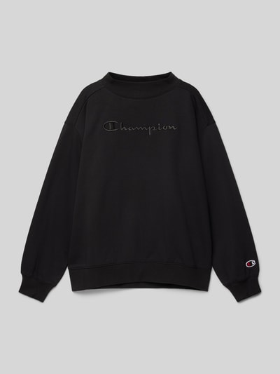 CHAMPION Sweatshirt met labelstitching Zwart - 1