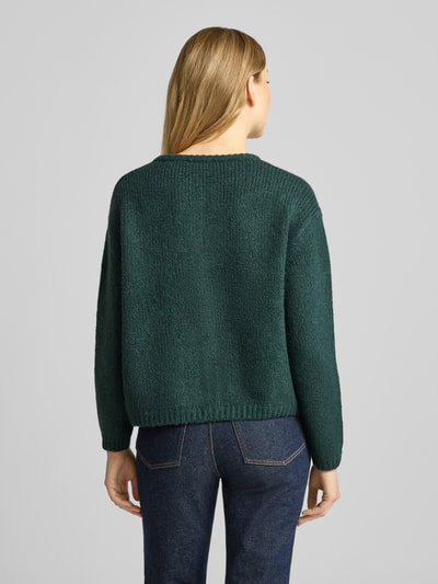 s.Oliver RED LABEL Regular fit gebreid jack van alpaca Donkergroen - 5