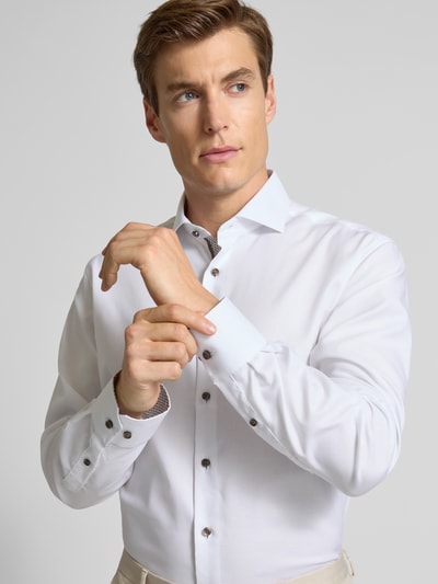 ETERNA Koszula biznesowa o kroju regular fit z czystej bawełny model ‘Kent’ Biały 3