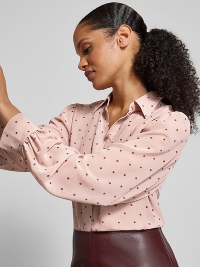 Jake*s Collection Bluzka koszulowa z krytą listwą guzikową Różowy 3