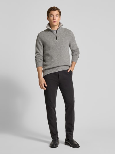 MAERZ Muenchen Gebreide pullover met schipperskraag Middengrijs - 1